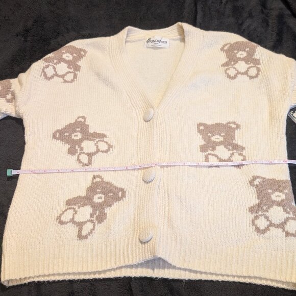 NWT No Boundaries Button-Front Cardigan Teddy Bear in Almond XXS - Picture 10 of 14